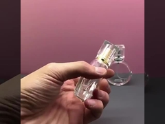 زجاجة عطر زجاجية 25 مللي زجاجة عطر محمولة مسطحة مستديرة